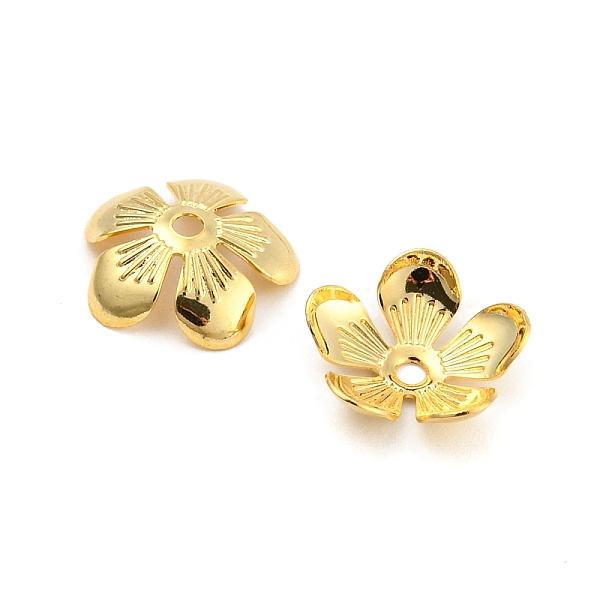 

PandaHall Ion Plating(IP) 304 Stainless Steel Bead Caps, 5-Petal, Flower, Golden, 11x11x3mm, Hole: 1.6mm 304 Stainless Steel