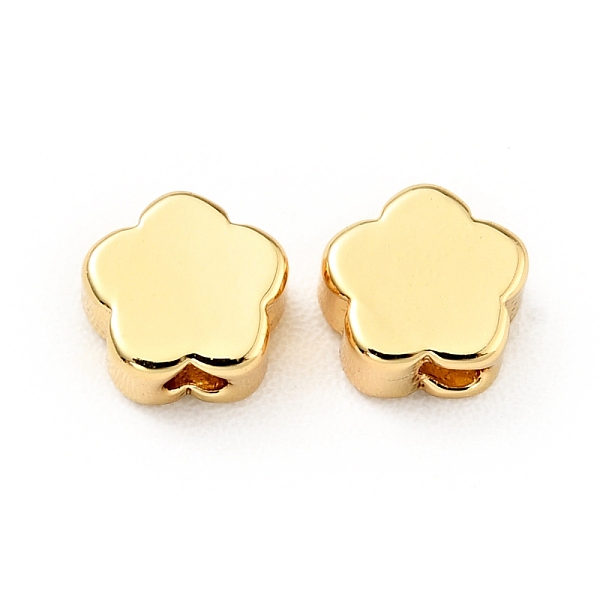 

PandaHall Brass Beads, Cadmium Free & Lead Free, Flower, Real 18K Gold Plated, 5x5x2.5mm, Hole: 1.4mm Brass Flower