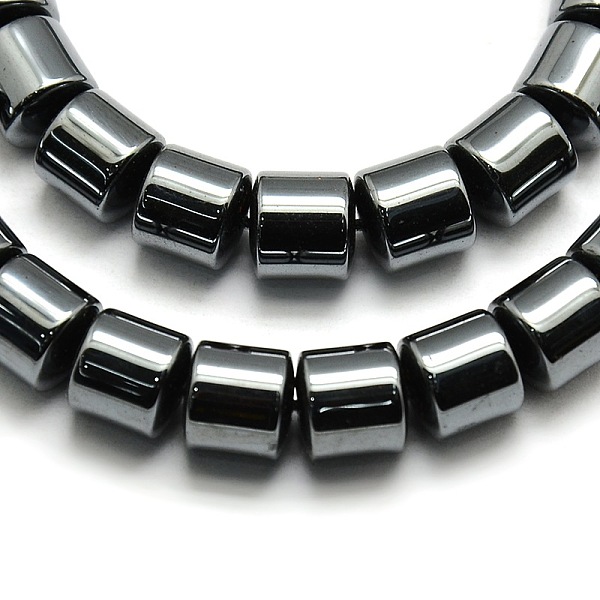 PandaHall Grade AA Non-magnetic Synthetic Hematite Column Beads Strands, 8x8mm, Hole: 1mm, about 48pcs/strand, 16 inch Non-magnetic Hematite...