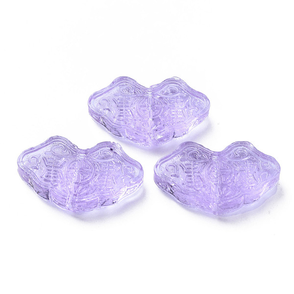 

PandaHall Transparent Handmade Bumpy Lampwork Beads, Longevity Lock, Lilac, 18.7x30.5x6.5~8mm, Hole: 1~1.8mm Lampwork Lock Purple