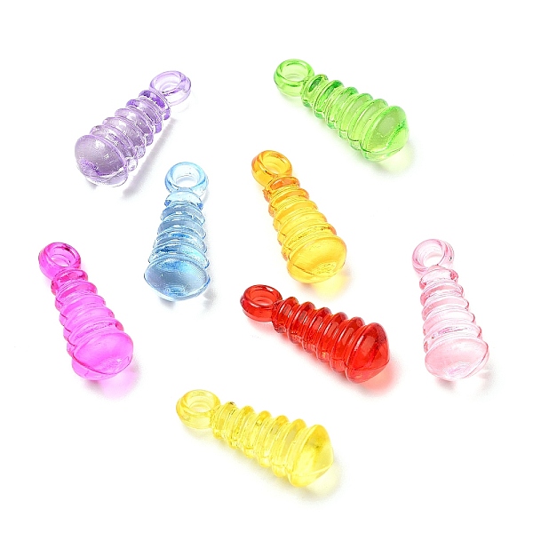 

PandaHall Transparent Acrylic Pendant, Mixed Color, 22x9mm, Hole: 2.7mm, about 806pcs/500g Acrylic Others Multicolor