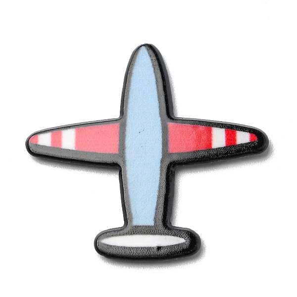 

PandaHall Opaque Acrylic Cabochons, Plane, Sky Blue, 28.5x30x1.7mm Acrylic Vehicle