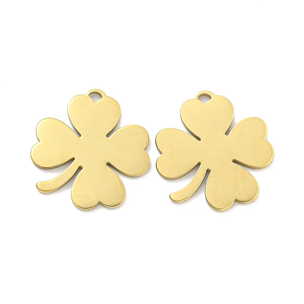

PandaHall Vacuum Plating 304 Stainless Steel Pendants, Clover Charms, Real 18K Gold Plated, 16x15x0.9mm, Hole: 1mm 304 Stainless Steel...
