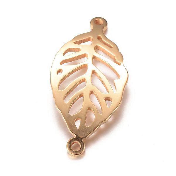 

PandaHall 201 Stainless Steel Links connectors, Leaf, Golden, 29x14x1mm, Hole: 1mm 201 Stainless Steel Leaf