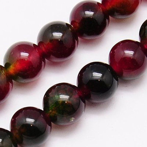 

PandaHall Natural Quartz Beads Strands, Round, Dyed & Heated, Dark Red, 8mm, Hole: 1mm Crackle Quartz Round Red