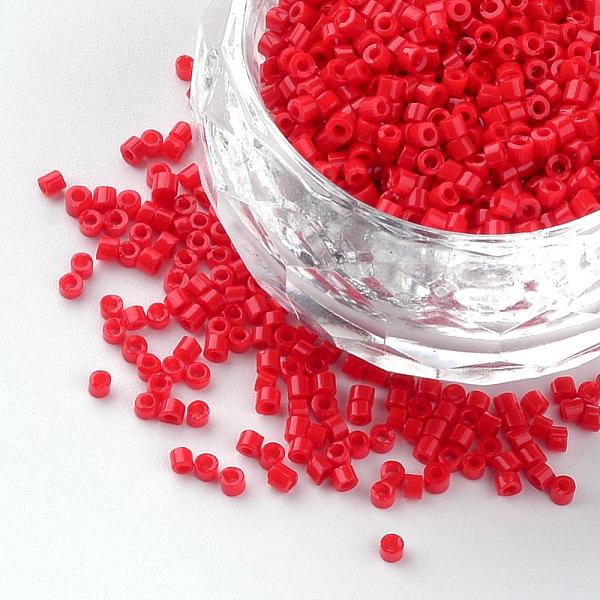 

PandaHall Opaque Glass Bugle Beads, Red, 1~2x1.5~2mm, Hole: 0.5mm, about 100g/bag, about 5000pcs/bag Glass Red