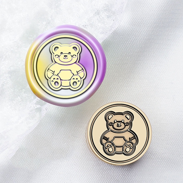 

PandaHall Wax Seal Brass Stamp Head, for Wax Seal Stamp, Bear, 15x15mm, Hole: 7mm Brass Bear