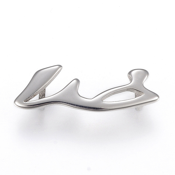 

PandaHall 304 Stainless Steel Slide Charms, Stainless Steel Color, 31.5x10.5x6mm, Hole: 3.5x6.5mm 304 Stainless Steel Others
