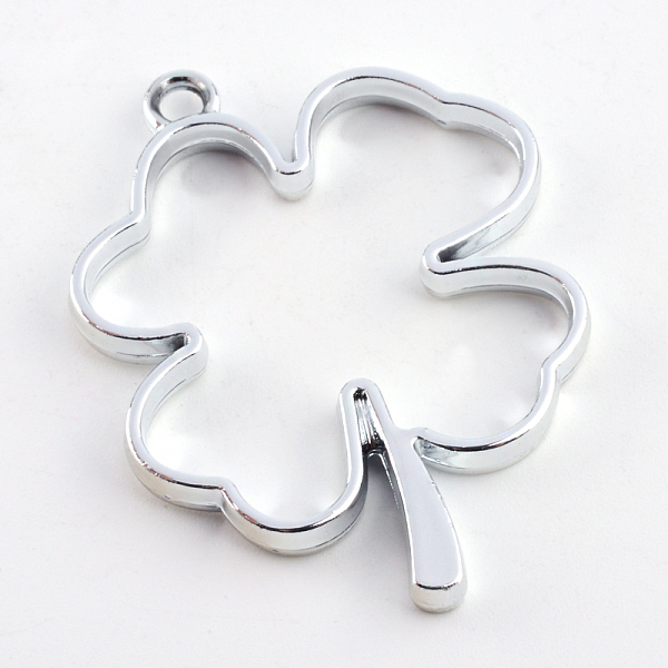

PandaHall Rack Plating Alloy Irish Clover Open Back Bezel Pendants, For DIY UV Resin, Epoxy Resin, Pressed Flower Jewelry, Hollow, Cadmium...