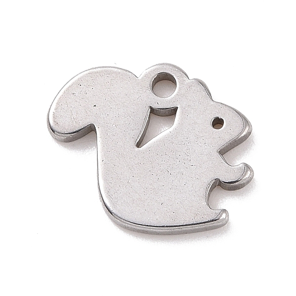 

PandaHall 304 Stainless Steel Charms, Squirrel Charms, Stainless Steel Color, 8x9.5x1mm, Hole: 1mm 304 Stainless Steel Other Animal