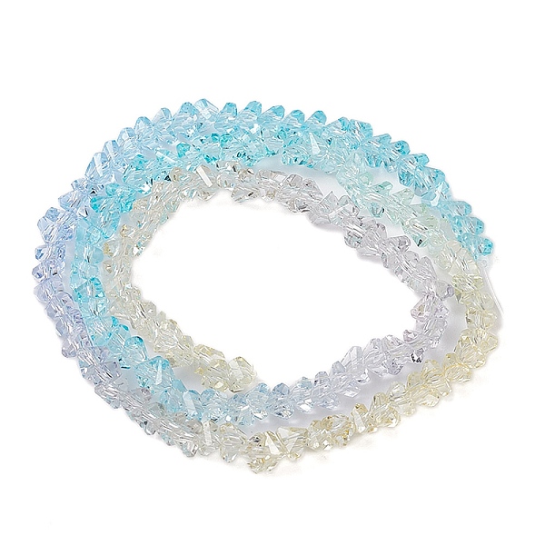

PandaHall Transparent Baking Paint Glass Bead Strands, Segmented Multi-color Beads, Faceted Triangle, Pale Turquoise, 4.5x4x3.5mm, Hole: 1mm...