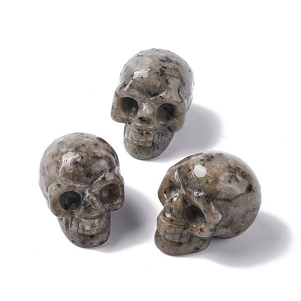

PandaHall Halloween Natural Sesame Jasper Home Display Decorations, Skull, 51x29x36mm Sesame Jasper Skull