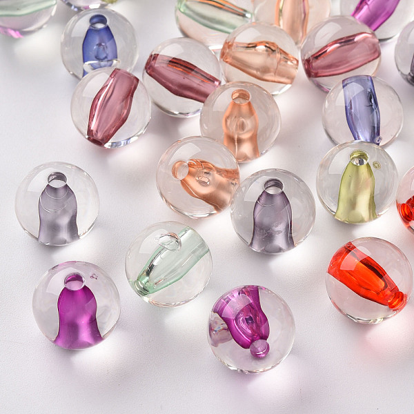 

PandaHall Transparent Acrylic Beads, Round, Mixed Color, 12x11mm, Hole: 2mm Acrylic Round Multicolor