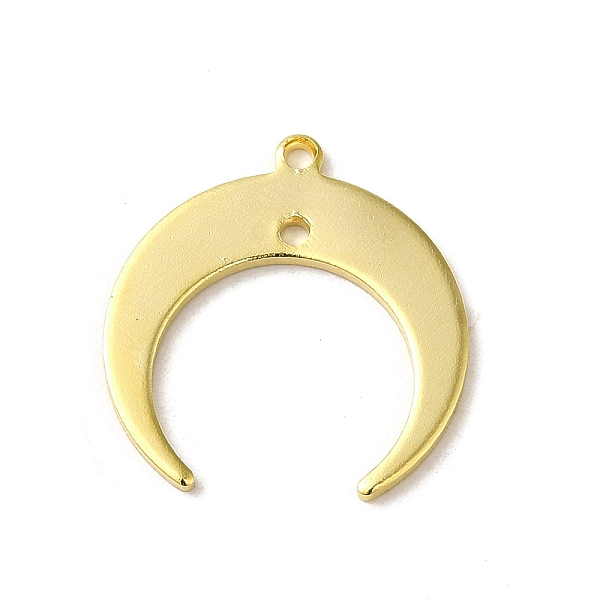 

PandaHall Brass Pendants, Moon Charms, Real 24K Gold Plated, 19x18x1mm, Hole: 1.2mm Brass Moon