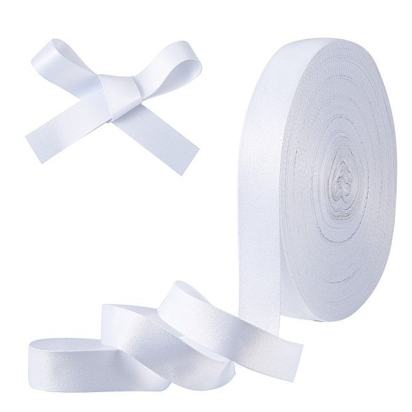 

PandaHall Thermal Transfer Polyester Flat Hanging Strap, DIY Accessories, White, 21x0.7mm, 25m/bundle Polyester White