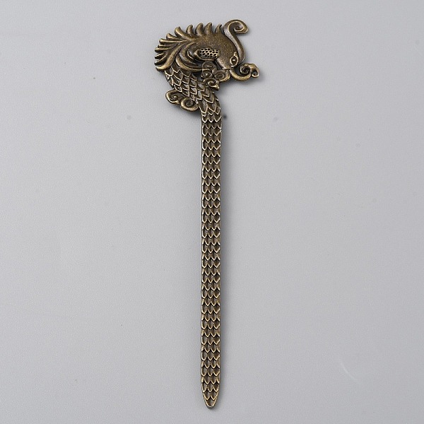 

PandaHall Alloy Dragon Hair Sticks, Vintage Hair Accessories for Woman, Antique Bronze, 133x34x3mm Alloy