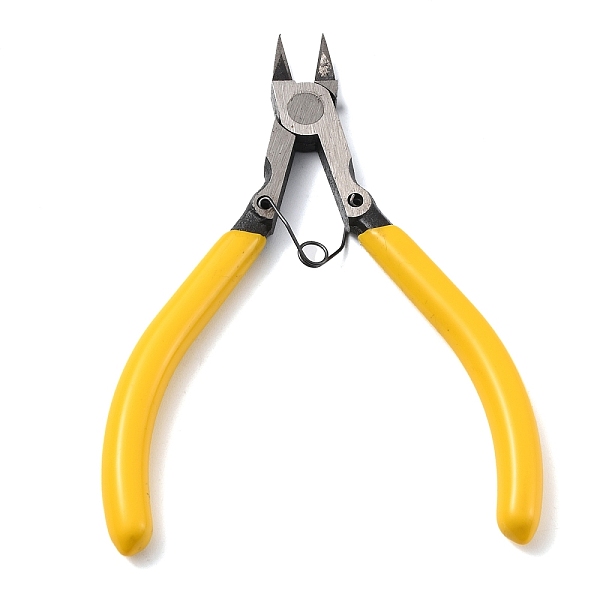 

PandaHall Chrome-vanadium Steel Jewelry Pliers, Side Cutting Plier, with Plastic Handles, Gold, 12.5x9x1cm Steel Gold