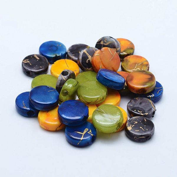 

PandaHall Drawbench Acrylic Beads, Spray Painted, Flat Round, Mixed Color, 16.5x6mm, Hole: 3.5mm, about 500pcs/500g Acrylic Flat Round..., Multicolor