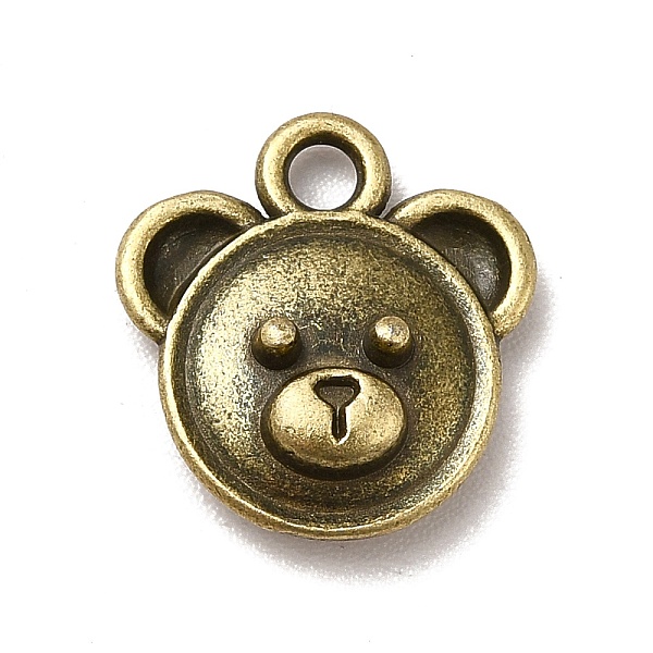 

PandaHall Tibetan Style Alloy Charms, Cartoon Style Bear Head Charms, Antique Bronze, 13x12.5x4mm, Hole: 1.5mm, about 769pcs/1000g Alloy...