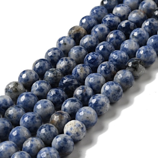 

PandaHall Natural Blue Spot Jasper Beads Strands, Frosted, Round, 10mm, Hole: 1.2~1.4mm, about 37~38pcs/strand, 14.25''~14.76''(36.2~37.5cm)...
