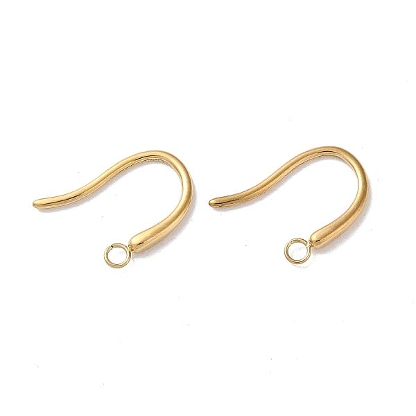 

PandaHall 304 Stainless Steel Ear Wire, Real 14K Gold Plated, 12.5x1.5mm, Hole: 1.6mm, Pin: 1mm 304 Stainless Steel