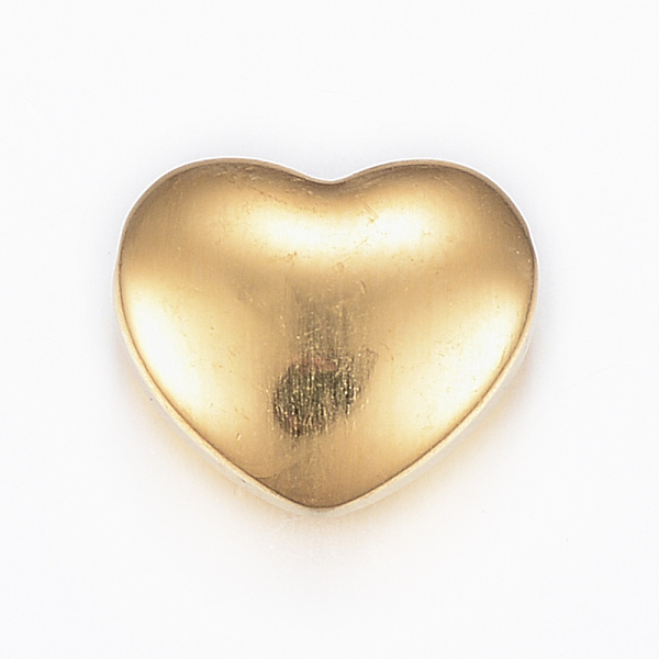 

PandaHall Ion Plating(IP) 304 Stainless Steel Beads, Heart, Golden, 10x12x5mm, Hole: 1.6mm 304 Stainless Steel Heart