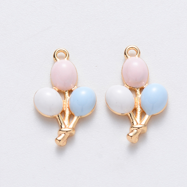 

PandaHall Brass Enamel Charms, Nickel Free, Balloon, Real 18K Gold Plated, Colorful, 14.5x8.5x2.5mm, Hole: 1mm Brass+Enamel Balloon