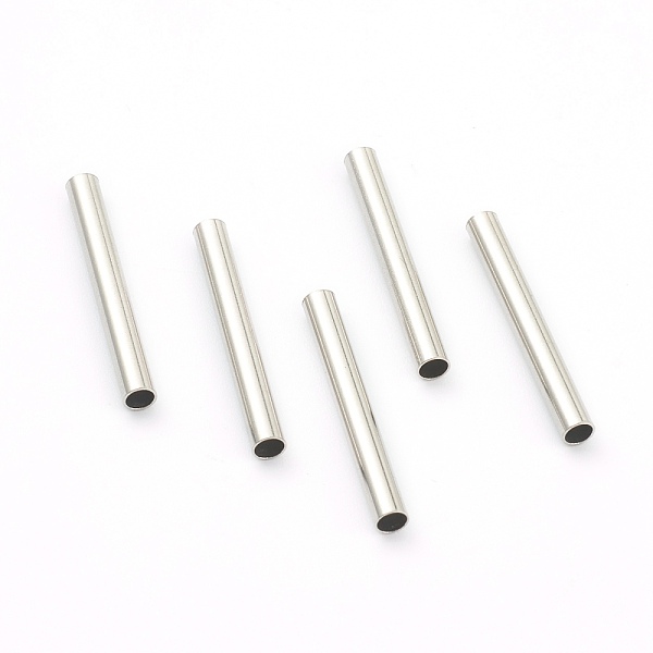 

PandaHall 304 Stainless Steel Beads, Tube Beads, Stainless Steel Color, 25x3mm, Hole: 2.4mm 304 Stainless Steel Tube