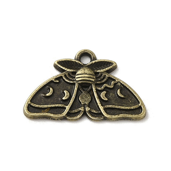 

PandaHall Tibetan Style Alloy Pendants, Cadmium Free & Lead Free, Moth, Antique Bronze, 12.5x20x2mm, Hole: 1.5mm, about 820Pcs/1000G Alloy...