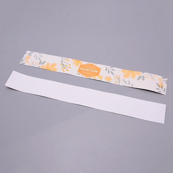 

PandaHall Handmade Soap Paper Tapes, Rectangle, Yellow, 285x35mm, 20pcs/bag Paper Yellow