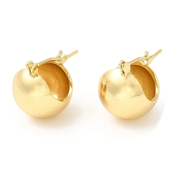

PandaHall Rack Plating Brass Hoop Earrings for Women, Lead Free & Cadmium Free, Long-Lasting Plated, Round, Real 18K Gold Plated, 16x14mm...