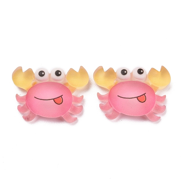 

PandaHall Opaque Resin Cabochons, Crab, Pink, 25x18mm Resin Crab Pink