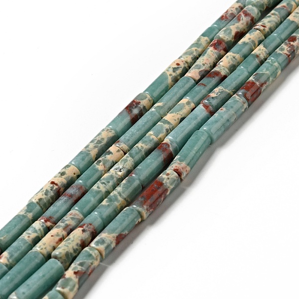 

PandaHall Synthetic Shoushan Stone Beads Strands, Column, 13.5~14x4mm, Hole: 1.4mm, about 29pcs/strand, 15.63''(39.7cm) Shoushan Stone...