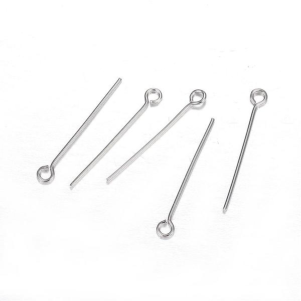 

PandaHall 304 Stainless Steel Eye Pin, Stainless Steel Color, 21x0.6mm, Hole: 2mm 304 Stainless Steel