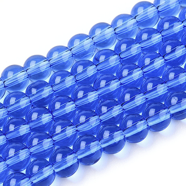 

PandaHall Transparent Glass Beads Strands, Round, Royal Blue, 4~4.5mm, Hole: 0.8mm, about 97~99pcs/strand, 14.76 inch~14.96 inch(37.5~38cm)...