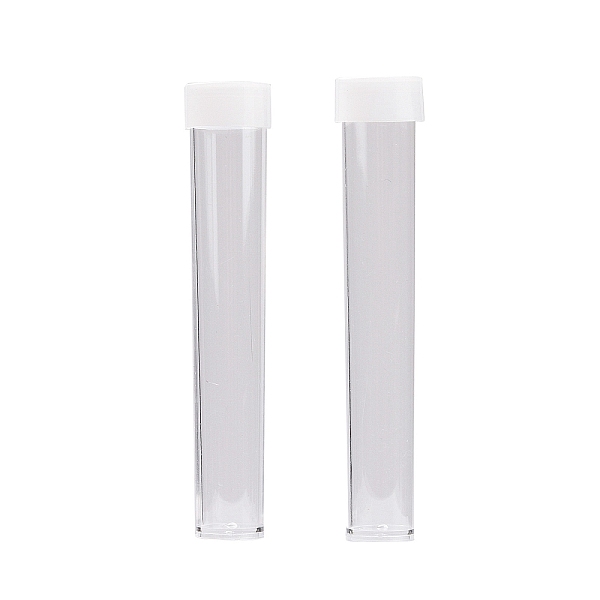 PandaHall Plastic Bead Containers, Bottle, Clear, 7.5x1.3cm, Capacity: 3ml(0.1 fl. oz) Plastic Box Clear
