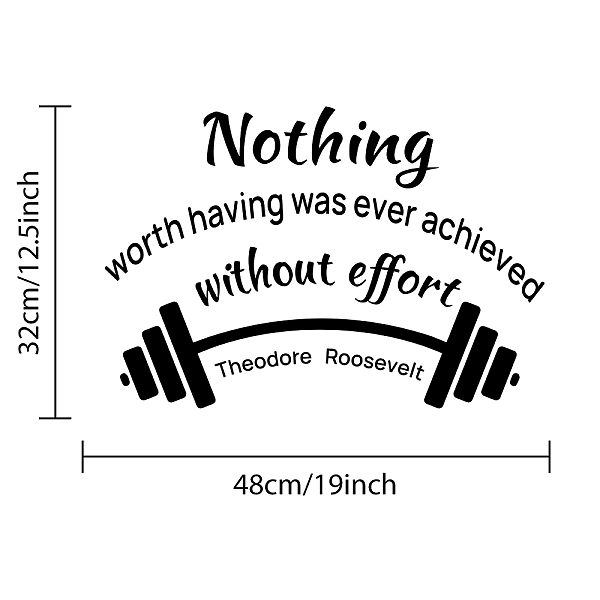 

PandaHall PVC Quotes Wall Sticker, for Stairway Home Decoration, Word, Black, 48x32cm Plastic Word Black