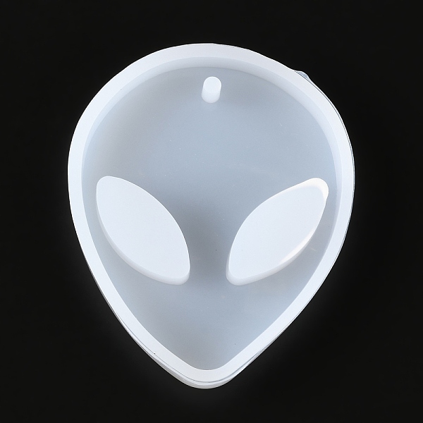

PandaHall Alien Pendant Silicone Molds, Resin Casting Molds, For UV Resin, Epoxy Resin Jewelry Making, White, 56x46x8.5mm, Hole: 3mm...
