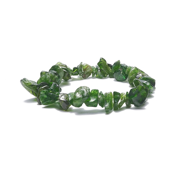 

PandaHall Natural Diopside Chips Beaded Stretch Bracelet for Kid, Inner Diameter: 1-3/4 inch(4.5cm) Diopside