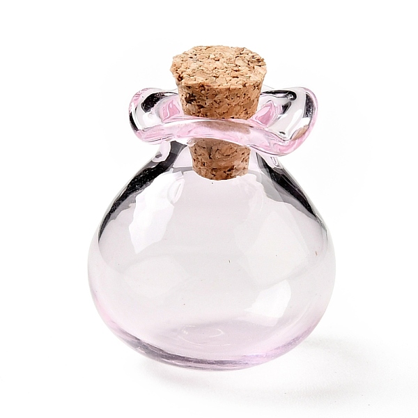 

PandaHall Lucky Bag Shape Glass Cork Bottles Ornament, Glass Empty Wishing Bottles, DIY Vials for Pendant Decorations, Pearl Pink, 2.5cm...