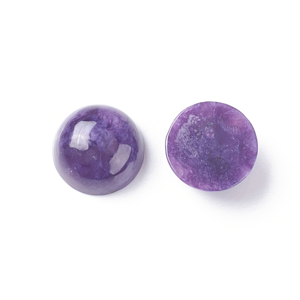 

PandaHall Natural Charoite Cabochons, Half Round/Dome, 12x5.5~6mm Charoite Half Round