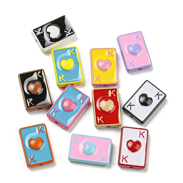 

PandaHall Alloy Enamel Beads, Lead Free & Cadmium Free, Playing Card, Ace of Hearts, Mixed Color, 15x10x4.5mm, Hole: 1.6mm Alloy+Enamel..., Multicolor