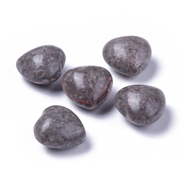 

PandaHall Natural Maifanite/Maifan Stone, Heart Love Stone, Pocket Palm Stone for Reiki Balancing, 20x20x13~13.5mm Maifanite Heart