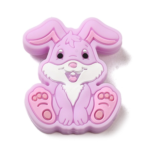 

PandaHall Silicone Beads, Rabbit, Plum, 28.5x24x9mm, Hole: 2.5mm Silicone Rabbit Purple