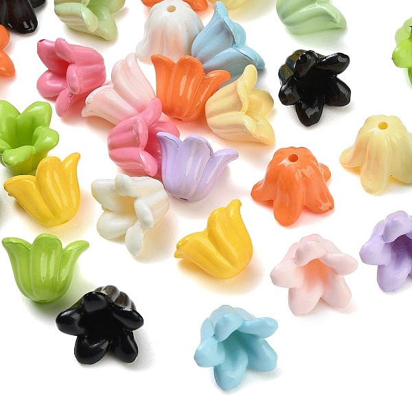 Opaque Acrylic Bead Caps