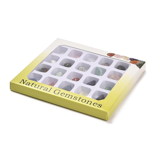 

PandaHall 20Pcs Natural Mixed Stone Nuggets Collections, for Earth Science Teaching, 11.5~15.5x12~17.5x6~10mm Mixed Stone Nuggets