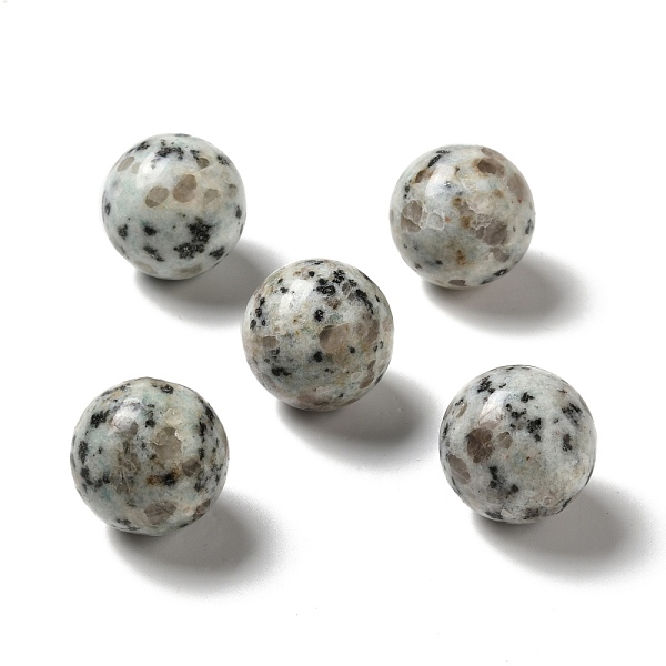 

PandaHall Natural Sesame Jasper/Kiwi Jasper Beads, No Hole/Undrilled, Round, 25~25.5mm Sesame Jasper Round