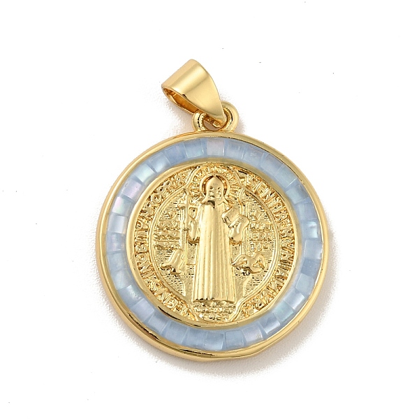 

PandaHall Brass Charms, with Shell, Cadmium Free & Lead Free, Long-Lasting Plated, Flat Round with Virgin Mary, Real 18K Gold Plated, Light...