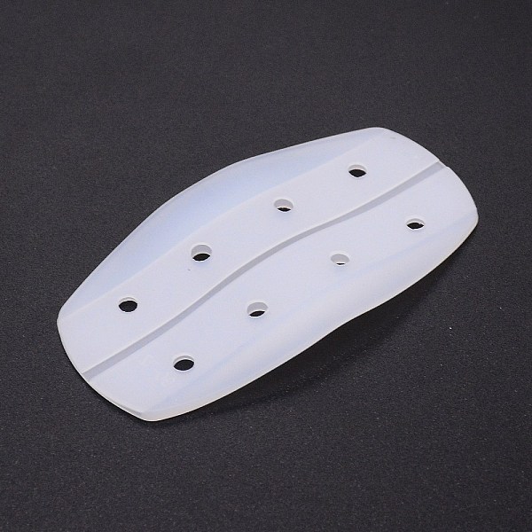 

PandaHall Silicone Non-slip Shoulder Pad, Oval, White, 95x50x4.5mm, Hole: 4.5mm Silicone White