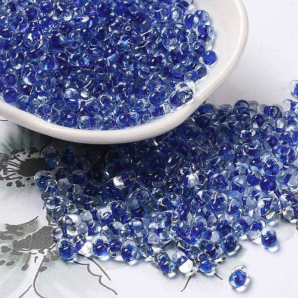 

PandaHall Glass Seed Beads, Peanut, Royal Blue, 5.5~6x3~3.5x3mm, Hole: 1~1.2mm, about 4000pcs/pound Glass Peanut